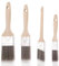 Zocipro Lot de 4 pinceaux plats et angulaires de 25 mm/38 mm/50 mm, pinceau pour peinture sur murs et plafonds, pinceaux à vernis pour bois, armoire, châssis, meubles