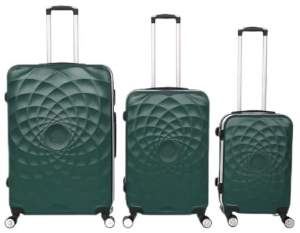 Bosdela Hartschalen - Koffer - Handgepäckkoffer (980, dunkergrün, 50cm,60cm,71cm)