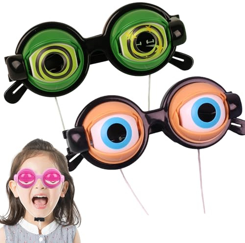 Xiyocadt Winking Eye Glasses for Performances - Novelty Funny Glasses with Winking Eye Mechanism, for Shows, Parties & Photos