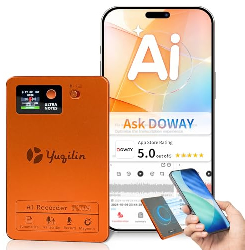 Ai Note Taker, Ai Voice Recorder Pocket Ai Note Taking Device Voice to Text Recorder Ai Recorder Notetaker 152 Languages 64gb Transcribe, Summarize & Text Translation One-Step Magnetic Attachment