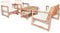 vidaXL Mobilier de Jardin 12 pcs Bambou Salle à Manger Extérieur Salon Jardin