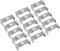 uxcell LED Halterung 15 Stück T8 Clips Halterung Aufhänger für LED Leuchtstoffröhre, Vernickelt Mangan Stahl, Silber