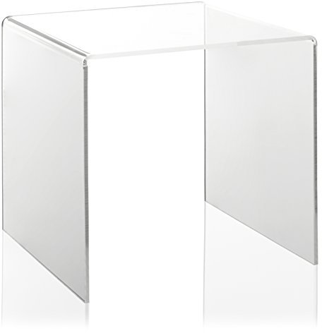 U-Ständer aus PLEXIGLAS® (20x20cm) als Display-Ständer für Vasen/Figuren in Vitrine/Schaufenster und Ausstellung