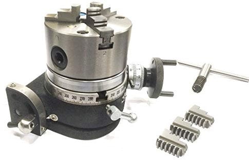 Drehtisch mit MT2-Bohrung, 100 mm, neigbar, für Ingenieurwerkzeuge, schwarz