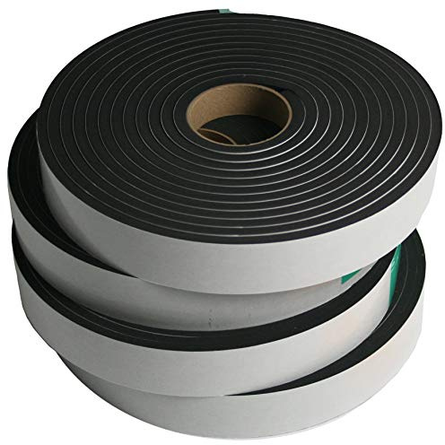 LAMATEK 3/8 x 1.5 x 25' Neoprene Foam Rubber Sponge Tape - Box of 4
