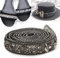 HEEPDD - Cinta de 1 metro 1,5 cm de ancho de cinta negra hotfix cristal perlado con relleno de grava para ropa, bolsa de zapatos, decoración de fiesta de bodas (Gris)