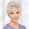 HAIRCUTCLOAKJ Kurze Silber Grau Echthaar Perücken für Frauen Mischung Pixie Cut Perücke Mit Bang Light Weight, Natürliche Täglichen Gebrauch Haar (Farbe 101#)