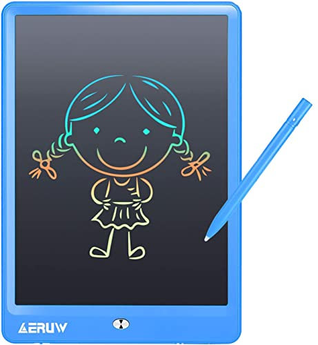 Tableta Escritura LCD Colores 10 Pulgadas Pizarra Digital para eWriters Infantil Tablet Grafica Dibujo Oficina Cuaderno de Notas Pantalla, Niños Regalos para el Hogar Tableta Escritura -Azul