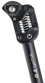 By.Schulz Unisex – Erwachsene G.2 ST Parallelogramm-Federsattelstütze, Schwarz, Ø 33.9 mm/450 mm