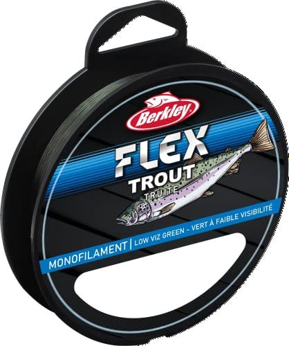 Berkley Flex SS-monofile Forellenschnüre – dehnbar, wenig Drall, leicht zu knoten – perfekt für den aufstrebenden Forellenangler!, Transparentes Grün