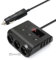 Cargador de Coche, Cargador Coche Carga Rapida 12/24V 3 Compartimentos, Enchufe múltiple para Encendedor de Cigarrillos, Adaptador de Enchufe múltiple, voltímetro, Interruptor, 4 Puertos USB