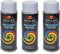 VE-INDUSTRIES Lackspray nach RAL 3er Sparpack Spraydose 400ml Buntlack für Holz, Metall (9006 Weißaluminium)