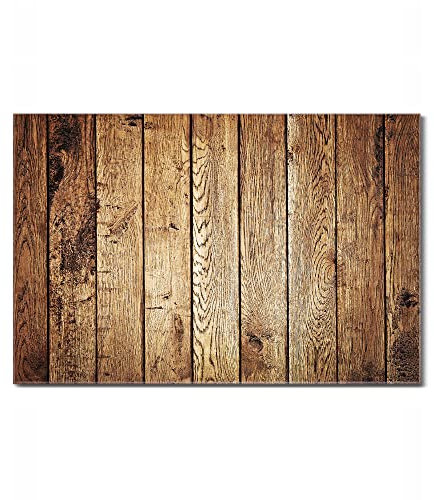 banjado Glas Magnettafel 60x40cm / Magnetwand Glas/Magnetpinnwand als Memoboard Glas/Pinnwand Magnettafel Küche, Büro, Kinderzimmer inkl. 4 Magnete & Montageset - Geöltes Holz
