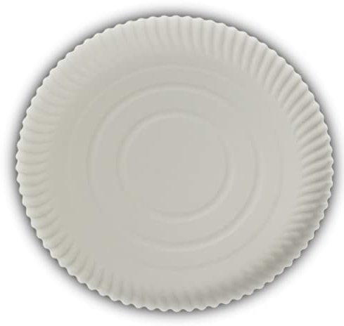 Commerline Lot de 50 assiettes en carton rondes Ø 30 cm, Vaisselle jetable, assiettes à gâteau, assiettes de fête, assiettes jetables en papier, assiettes à emporter