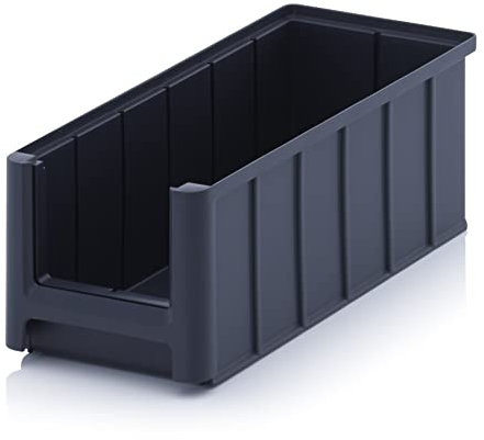 Creativ Ladenbau GmbH Sichtlagerkasten/Sichtbox/Stapelbox/Lagerbox/Sortierkasten/Sortierbox in Größe 3 lang, stapelbar, Farbe: anthrazitgrau (Anthrazitgrau ähnlich RAL7016)