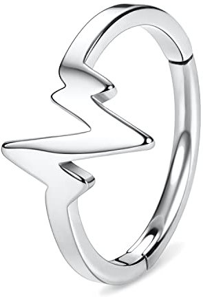 hengkaixuan Conch Piercing Schmuck 16G Knorpel Creolen Nasenring Hoop Conch Hoop Ring Helix Piercing Daith Ohrringe Chirurgenstahl Silber Septum Conch Hoop 8mm Helix Lobe Creolen