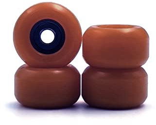 SPITBOARDS Fingerboard Bearing Wheels, CNC Polyurethane, Set of 4 Wheels, Finger Skate Wheels, Wheels (Brown)