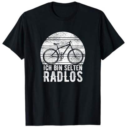Ich Bin Selten Radlos Fahrrad MTB Mountainbike T-Shirt