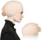 Muslimisches Kopftuch Frauen-Kopftuch kopftuch Baumwolle Kopftücher Bone Hijab Hijab Tube Cap Kopftücher Damen für Haarausfall Chemotherapie Schlummertrunk Hohe Elastizität Einstellbar (Beige)