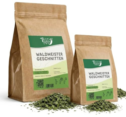 Tasty Pott Waldmeister geschnitten I Naturprodukt I Vegane Ernährung I Tee kochen I Teekraut Waldmeisterkraut I Kräutertee I Woodruff Tea I Im Beutel 500g