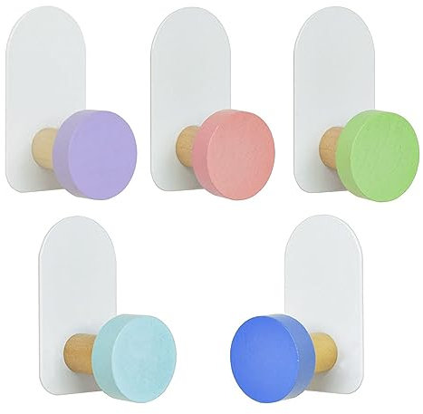 Zasiene Ganchos Autoadhesivos de Pared 5 Piezas Perchas Adhesivas Gancho para Toallas de Puerta Ganchos Adhesivos de Pared Impermeable Colgador Toalla Para Pared Gancho Percha Baño Gancho Perchero
