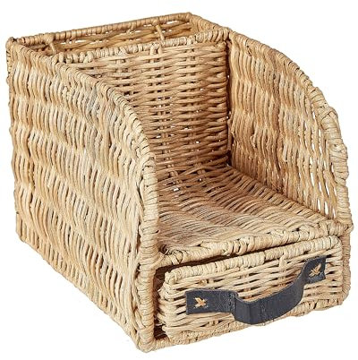 Schreibtisch Organizer Rattan heller Holzfarbton/natürlich 14 x 14 cm Malpelo