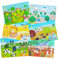 simpa 12PC Large Plastic Wipe Clean Placemats 45cm x 33cm with Reversible Illustrated Designs
