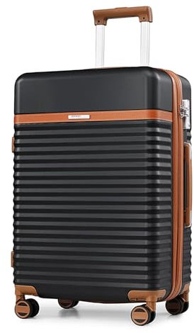Joyway Valises de Voyage, Bagages Moyenne en ABS, Ultra-Légère Valise Rigide Durable Expansible, avec 4 Roues Pivotantes à 360° et Serrure TSA – 41x25x66 cm