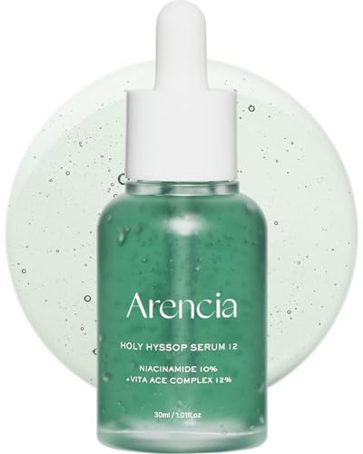 Arencia Ysop Glow Serum, 10% Niacinamide, 12% Vitamin A, C, E - Hydratisierendes, feuchtigkeitsspendendes, Anti-Aging-Serum für koreanische Glass-Haut Arencia Ysop Glow Serum, 10% Niacinamide, 12%