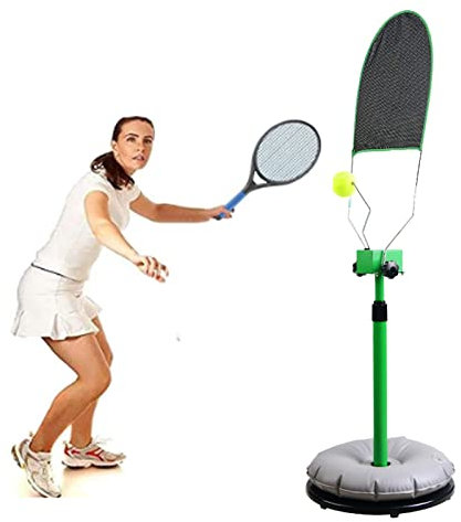 Tennis-Trainingshilfe, tragbarer Aufschlagtrainer für Einzelspieler mit Einstellbarer Höhe, Tennismaschine für das Selbststudium-Training von Kindern und Erwachsenen