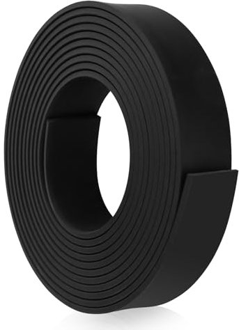 Rotolo gomma antiscivolo foglio di gomma antivibrazione 3m×25mm×5mm rotolo neoprene tappeto in neoprene per guarnizione e protezione dagli urti (non adesivo)