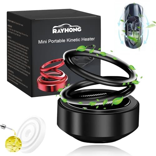 Portable Kinetic Heater Fan - Mini Molecular Heater for Vehicles (Black)