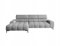 DomiMeble DomoHome Polsterecke L-Form Links Seite, Ecksofa mit Schlaffunktion Schlafsofa klein 3-Sitzer verstellbare Kopfstützen und Sitz, Stoff: Monolith 177x270x99 cm, Hellgrau