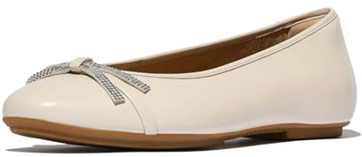 Fitflop Mary Jane Womens Ballerina Shoes in Beige
