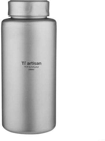 Botella de agua de titanio, gran capacidad, 1 L, ligera y resistente a caídas para exploraciones al aire libre (1000 ml)