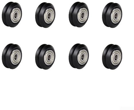 Oniissy 8 Stück Drucker Linearlager Kunststoff Riemenscheibe Räder, Linearlager für 3D Drucker Rad Kunststoff Riemenscheibe für Creality für Ender 3, präzises Design