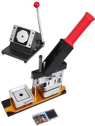 Quadratische Kühlschrankmagnet-Abzeichenmaschine, 100 Stück/Foto-Magnetmaschine, DIY-Kühlschrankmagnet-Pin-Maker-Maschine, Button-Abzeichen-Maker mit Kühlschrankmagnet-Schneider(63.5x63.5MM)