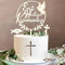 Erstkommunion Tortendeko, Erste Heilige Kommunion Cake Topper & 36 Stück Holz Fische Streudeko Tischdeko & Kreuzigung Fisch Torte Deko, Kommunion Deko Junge Mädchen Geschenke Gastgeschenke