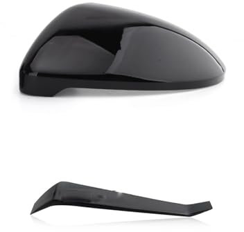 Auto Spiegelkappen Seitenspiegelkappen Für VW Für Golf 7 MK7 7,5 Für GTI Spiegel Abdeckungen Carbon Side Rückspiegel Abdeckung FÜR Touran Tür Flügel Gehäuse Zubehör(Black L)