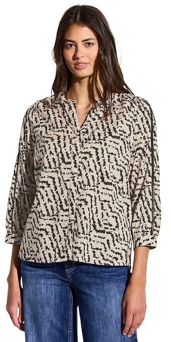 Street One Damen A345667 Print-Bluse mit Tapedetails (1er Pack)