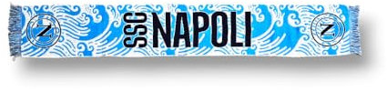 3R Sport SSC Napoli, sciarpa jacquard, prodotto ufficiale 100% acrilico, Azzurro, Bianco, blu