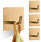 UNILECON Klebehaken Extra Stark für Badezimmer - 4 Stück 304 Edelstahl Selbstaht Klebe-Haken, ohne Bohren, für Küchen, Badezimmer und Toilettenkabinette（Gold）