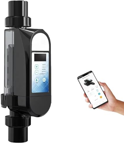 Pool-Salzchlorgenerator,intelligentes Salzwasser-Pool-Chlorinatorsystem mit digitalem Panel,integriertem WLAN und App-Fernbedienung, Salzwasser-SPA-Chlorinatorgerät for Schwimmbäder,Whirlpools(16g/h)