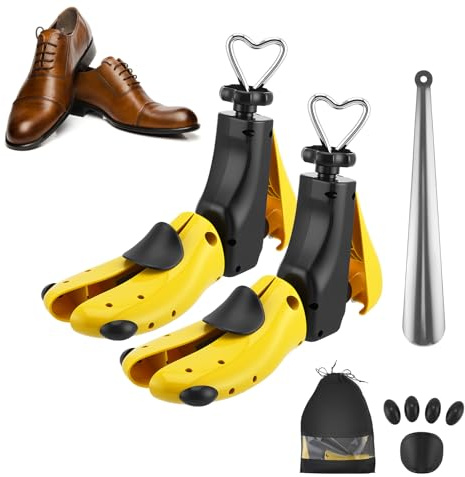 Dumenix Shoe Stretcher, 2 Pack Shoe Trees for Women and Men, 4-Way Boot Widener, Stretch Width and Length, Adjustable Boot Stretcher for Wide Feets, Shoe Expander for Boots, Sneakers, Leather Shoes
