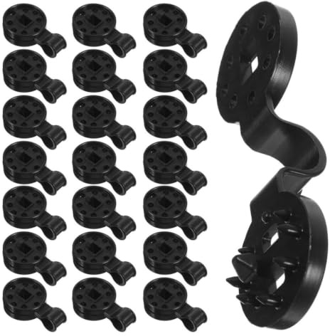 ibasenice 150pcs Round Sun Shade Net Clips, Reusable Abs Non-Slip Mesh Buckle, Black, Double Fastening, for Shade Cloth and Bird Netting, Garden Greenhouse Use
