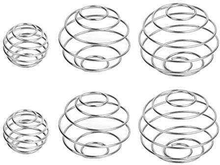 Edelstahl Shaker Kugel, Edelstahl Flaschenmischer Ball Mixer Mischen Ball Metall Frühling Mixer Shake Ball für Flasche Cup Draht Schneebesen Ball für Protein gemischte Getränke (6-teilig)