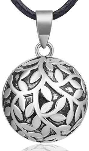 EUDORA Harmony Ball Arbre de Vie Collier Bola de Groessesse, Collier Musique souhaitant Carillon Bell Pendentif pour Les Femmes Dames Noël Cadeau Bijoux, chaîne 114cm & 76cm
