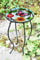 GEEZY Mosaic Garden Table – Small Butterfly Design, Weatherproof Glass & Iron, Small Round Outdoor Patio Coffee Versatile Bistro Side Table Plant Stand for Home & Gift, 30.5 cm, Garden Tables Only