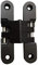 Xuee Charnières de porte cachées Charnières invisibles Charnières cachées Charnières à 180 degrés en alliage de zinc (1 paire avec vis) (Black)