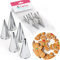 CukkiCakes 5er-Set professioneller Spritztüllen zum Zeichnen und Schreiben auf Keksen, Torten, Cupcakes, Krapfen (1, 2, 3, 4 und 5) - Tüllen kompatibel mit Spritzbeutel/Spritzsack - Made in Korea